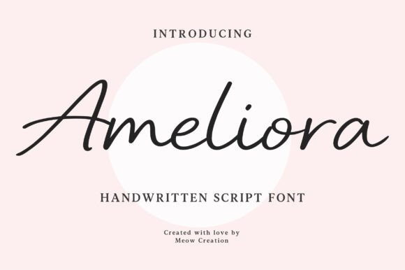 Ameliora Script Font for Handmade Brands