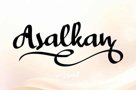 Asalkan: An Elegant Script Font for Editorial Design