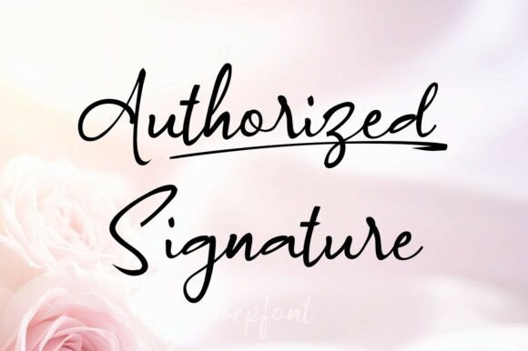 Authorized Signature Font for Elegant Campaigns