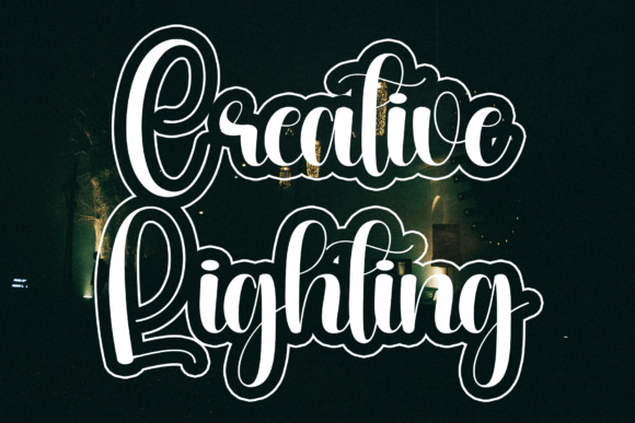 Creative Lighting Font for Elegant Handmade Designs