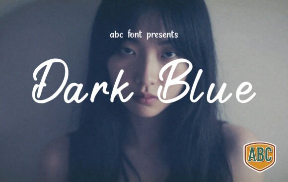 Dark Blue Script Font for Elegant Craft Designs