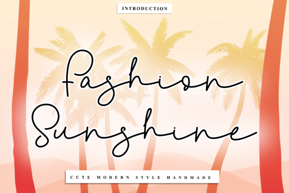 Fashion Sunshine Font for Handmade Brands