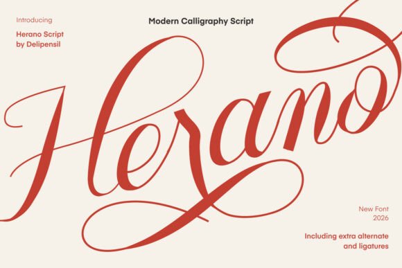 Herano Typeface for Elegant Branding