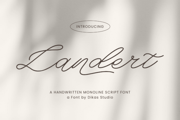 Landert: The Perfect Monoline Script Font for Crafters