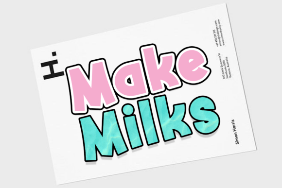 Make Milks Font: A Rhythmic Script for Modern Design