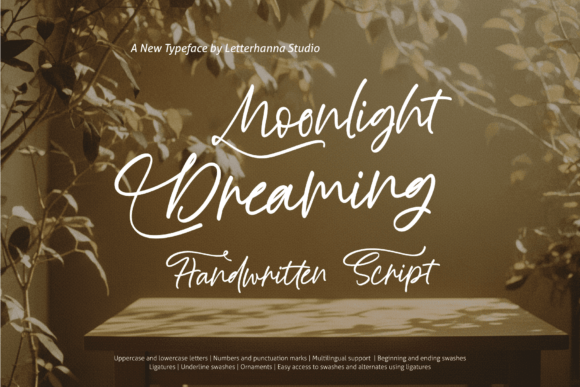 Moonlight Dreaming: The Script Font for Scroll-Stopping Design