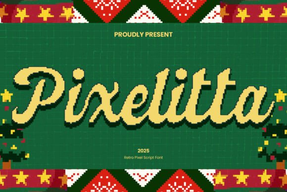 Pixelitta: A Retro Pixel Script Font for Editorial Charm