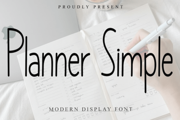 Planner Simple Font for Elegant Handmade Branding