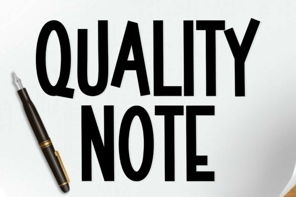 Quality Note Font for Elegant Branding