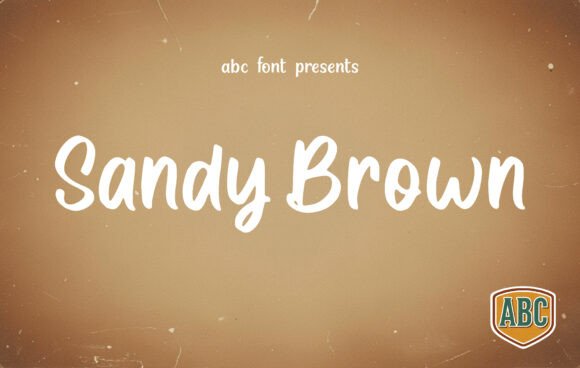 Sandy Brown: A Warm Script Handwritten Font