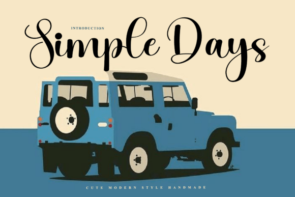 Simple Days Script Font for Handmade Branding